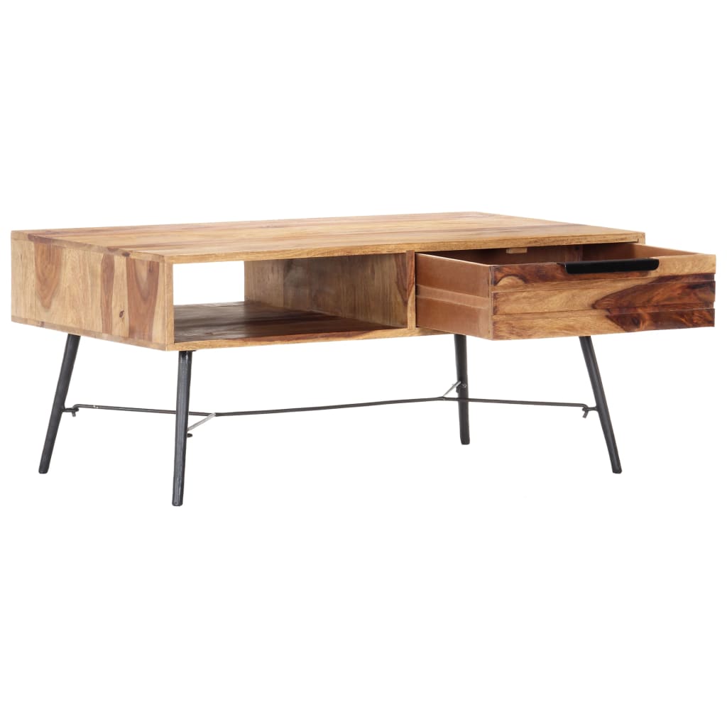 vidaXL Konferenčný stolík 88x55x40 cm masívne sheeshamové drevo