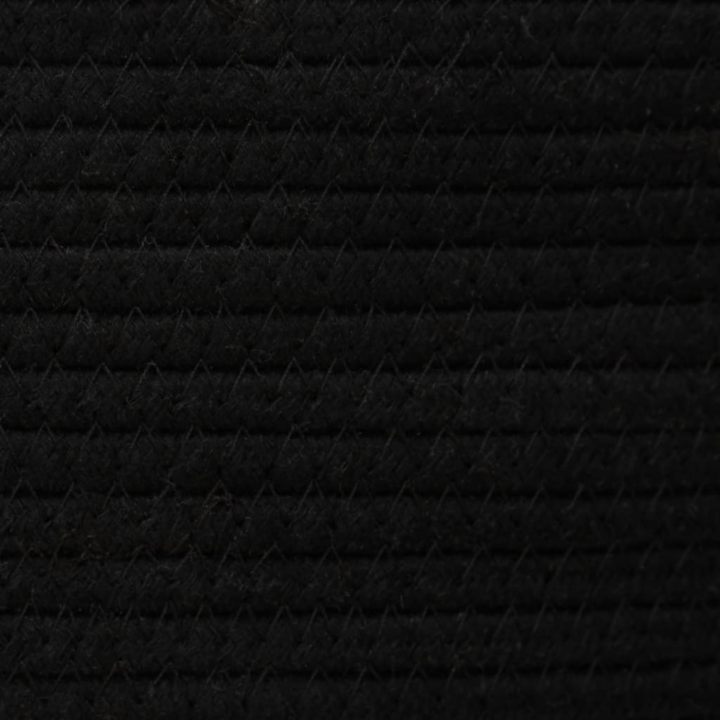 vidaXL Úložný kôš čierny a biely Ø49x65 cm bavlna