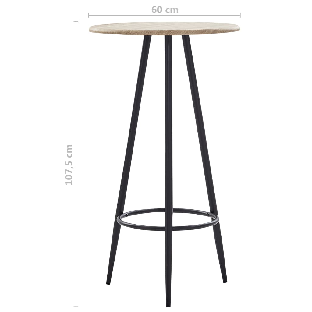 vidaXL Barový stôl dubový 60x107,5 cm MDF