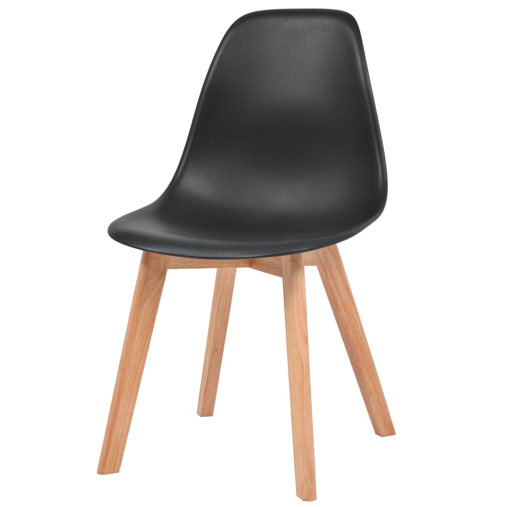 vidaXL Jedálenské stoličky 2 ks, čierne, plast