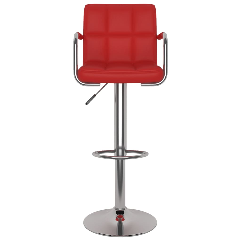 vidaXL Barové stoličky 2 ks vínovo-červené umelá koža