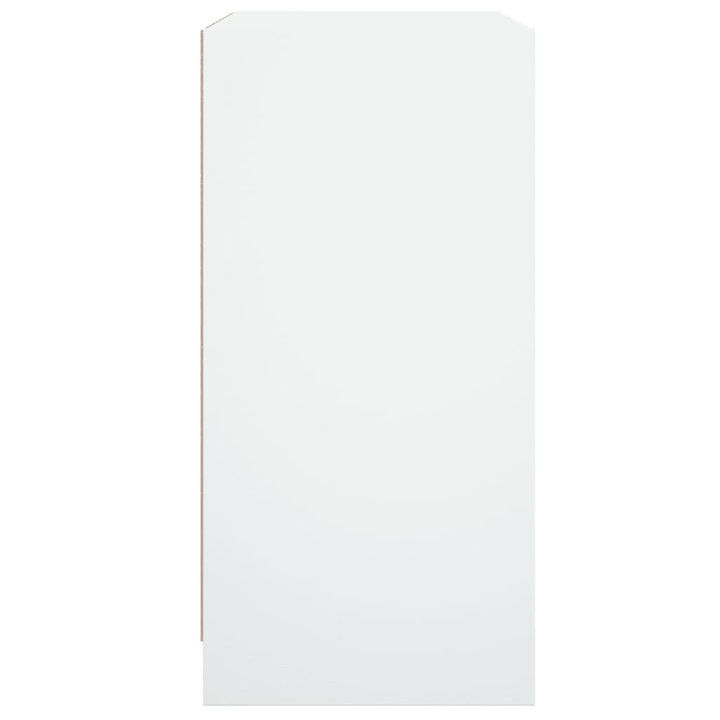 vidaXL Bočná skrinka so sklenenými dvierkami biela 68x37x75,5 cm