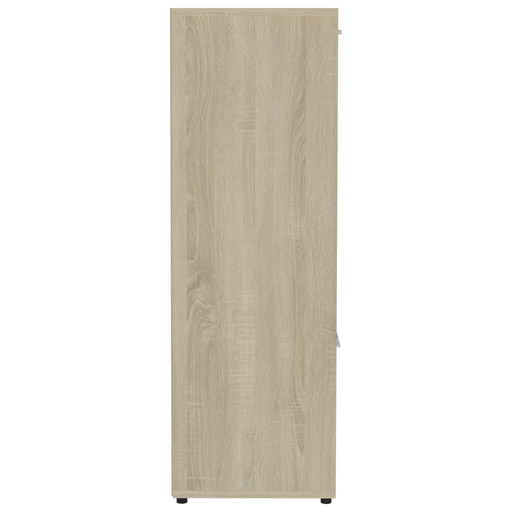 vidaXL Knižnica, dub sonoma 90x30x90 cm, kompozitné drevo