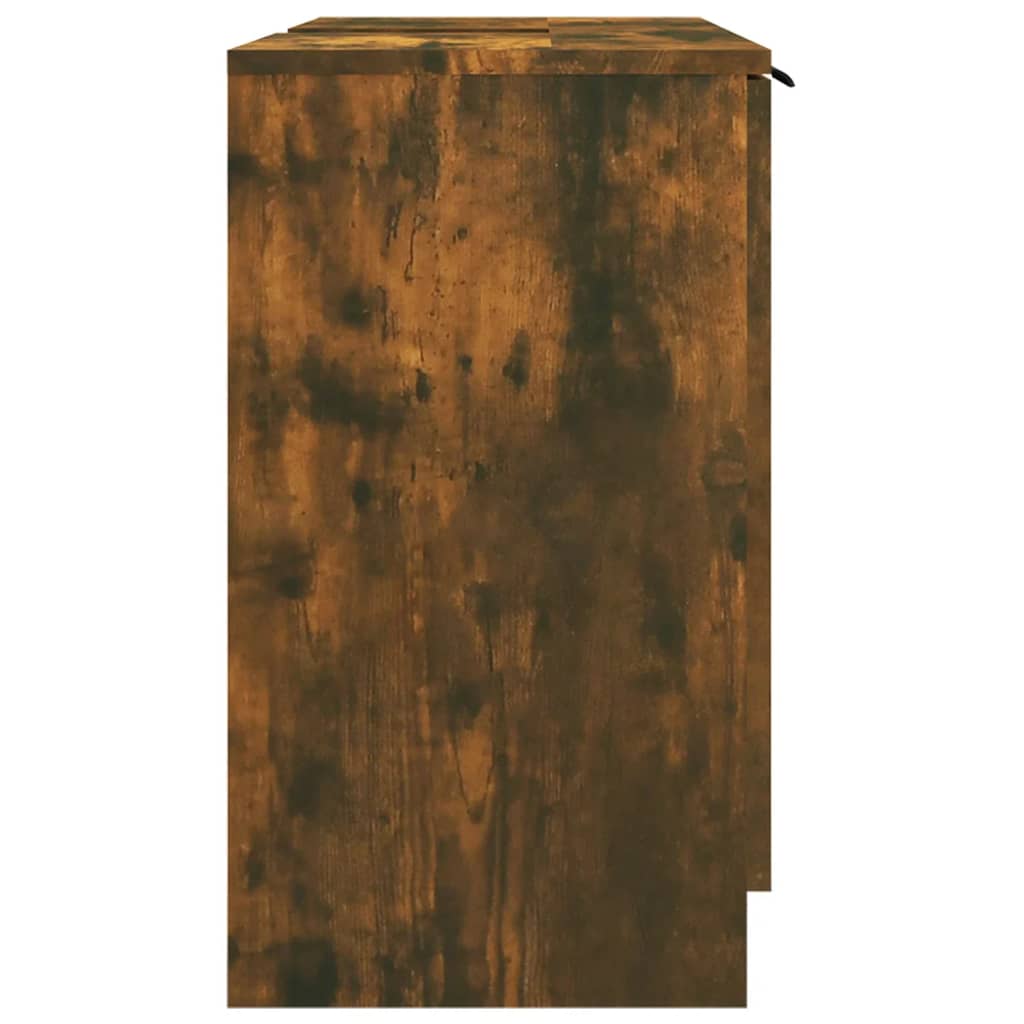 vidaXL Kúpeľňová skrinka dymový dub 64,5x33,5x59 cm spracované drevo