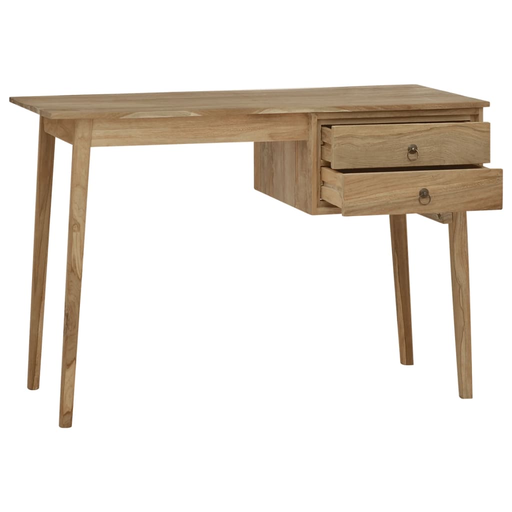 vidaXL Stôl s 2 zásuvkami 110x52x75 cm masívne tíkové drevo