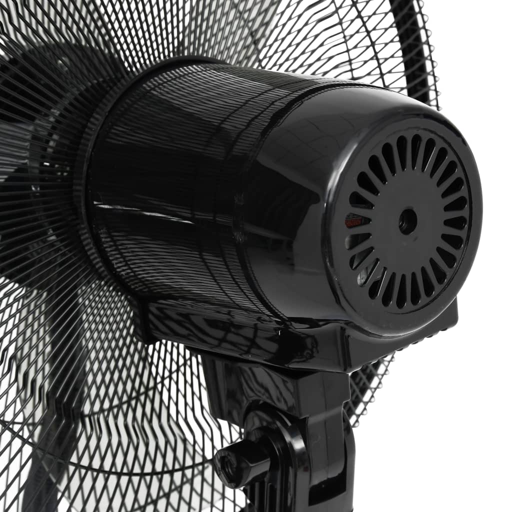 vidaXL Stojanový ventilátor s výrobou hmly a s diaľkovým ovládaním čierno-biely