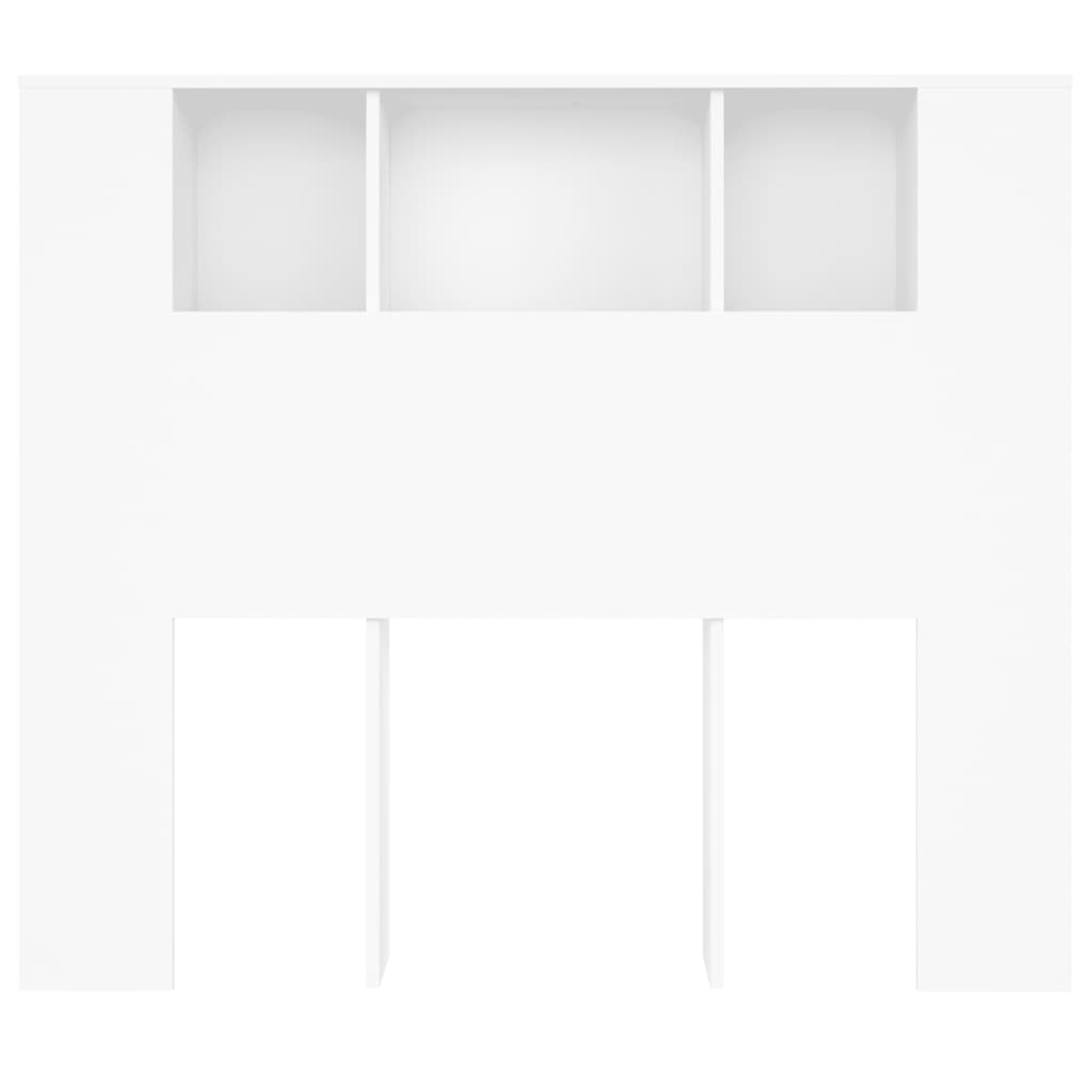 vidaXL Čelo postele so skrinkou biele 120x18,5x102,5 cm