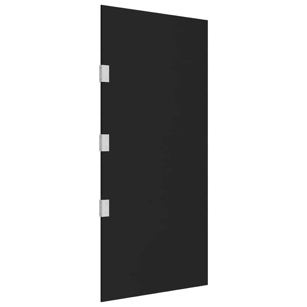 vidaXL Bočný panel pre striešku dverí čierny 50x100 cm tvrdené sklo