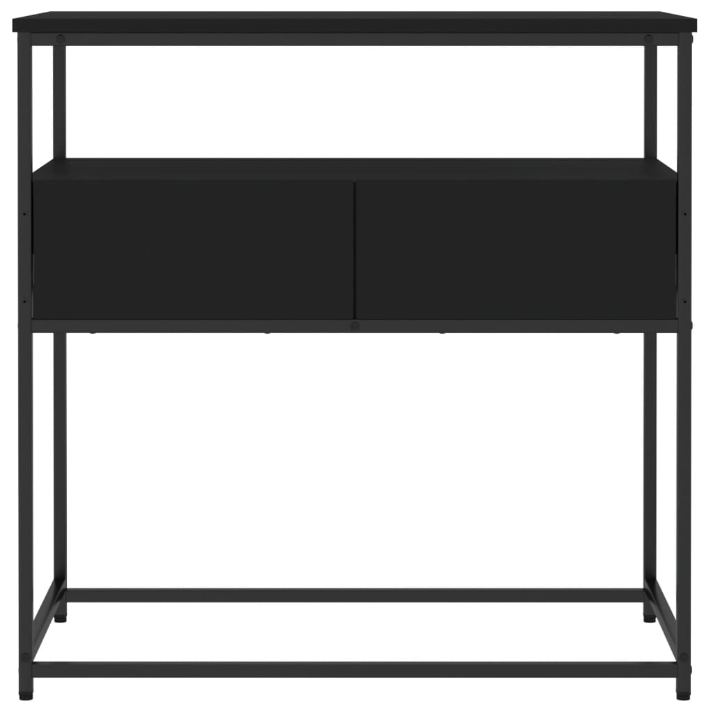 vidaXL Konzolový stolík čierny 75x40x75 cm kompozitné drevo
