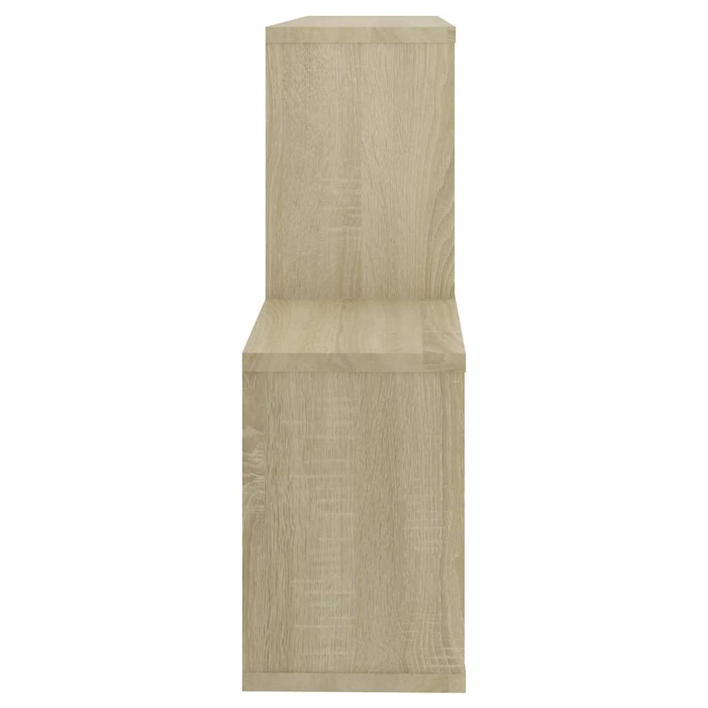 vidaXL Nástenná polica, dub sonoma 100x18x53 cm, kompozitné drevo