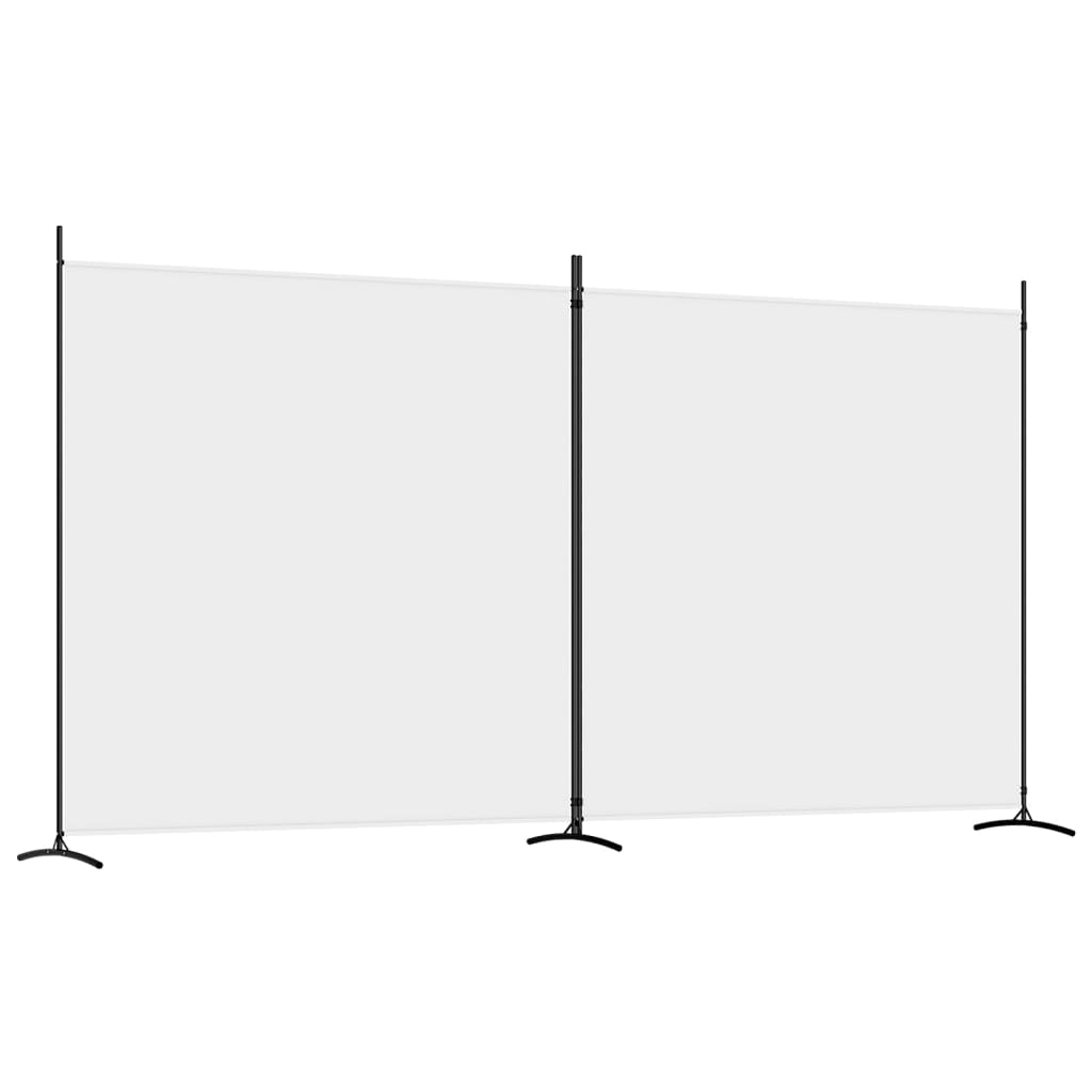 vidaXL 2-panelový paraván biely 348x180 cm látkový