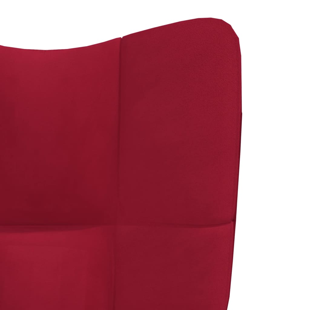 vidaXL Relaxačné kreslo s podnožkou vínovo-červené zamat