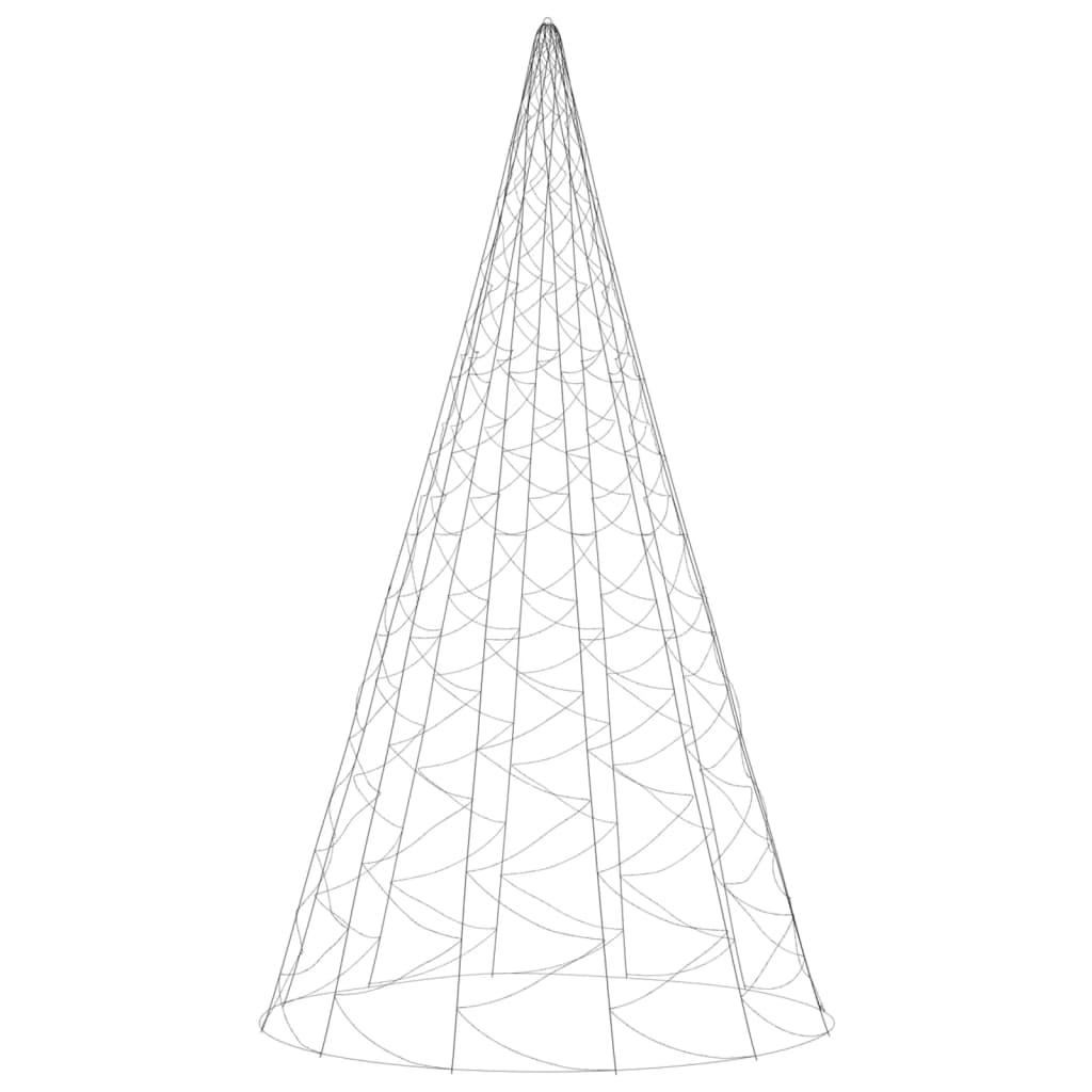vidaXL Vianočný stromček na stožiari 3000 studených bielych LED 800 cm