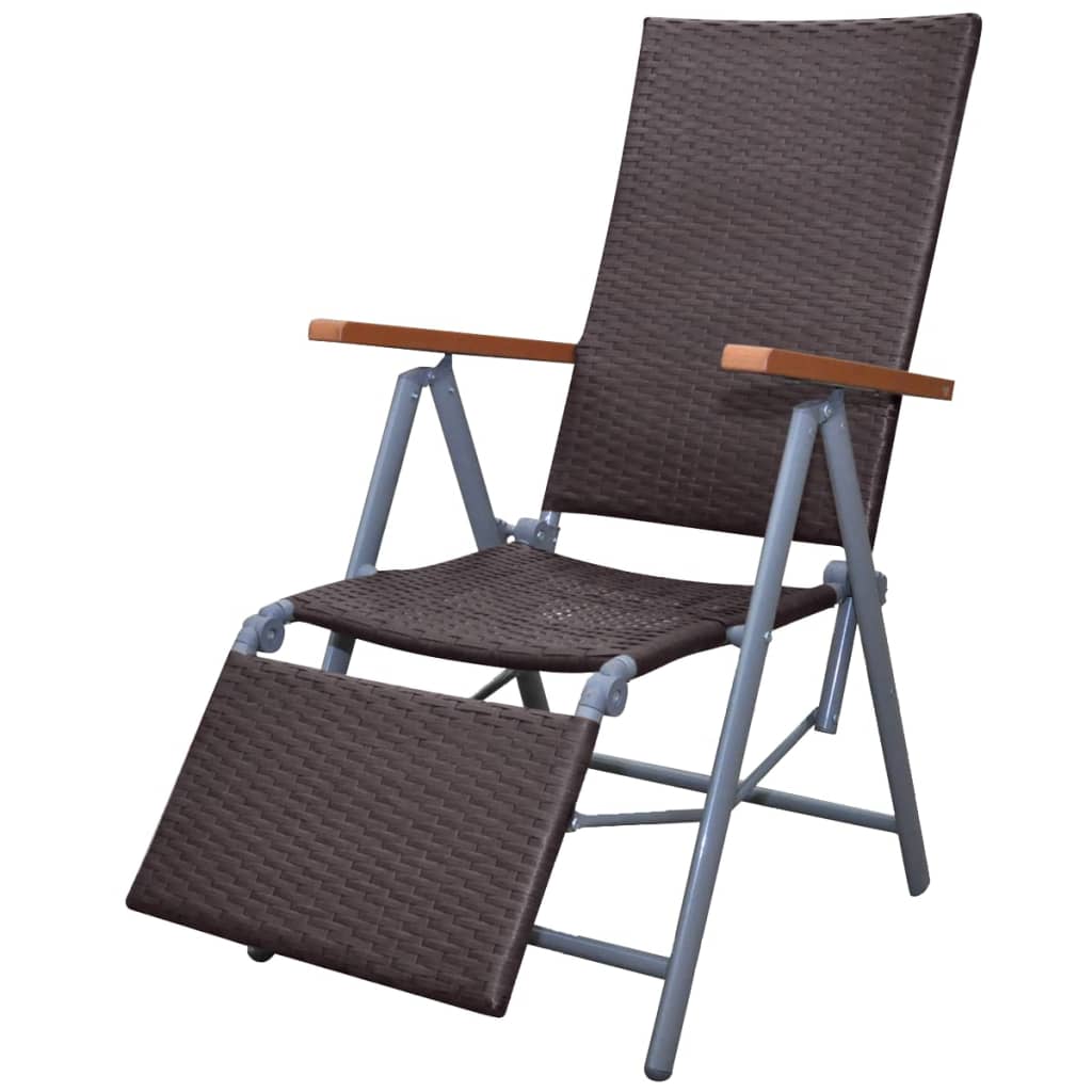 vidaXL Záhradná stolička, hliník, hnedá