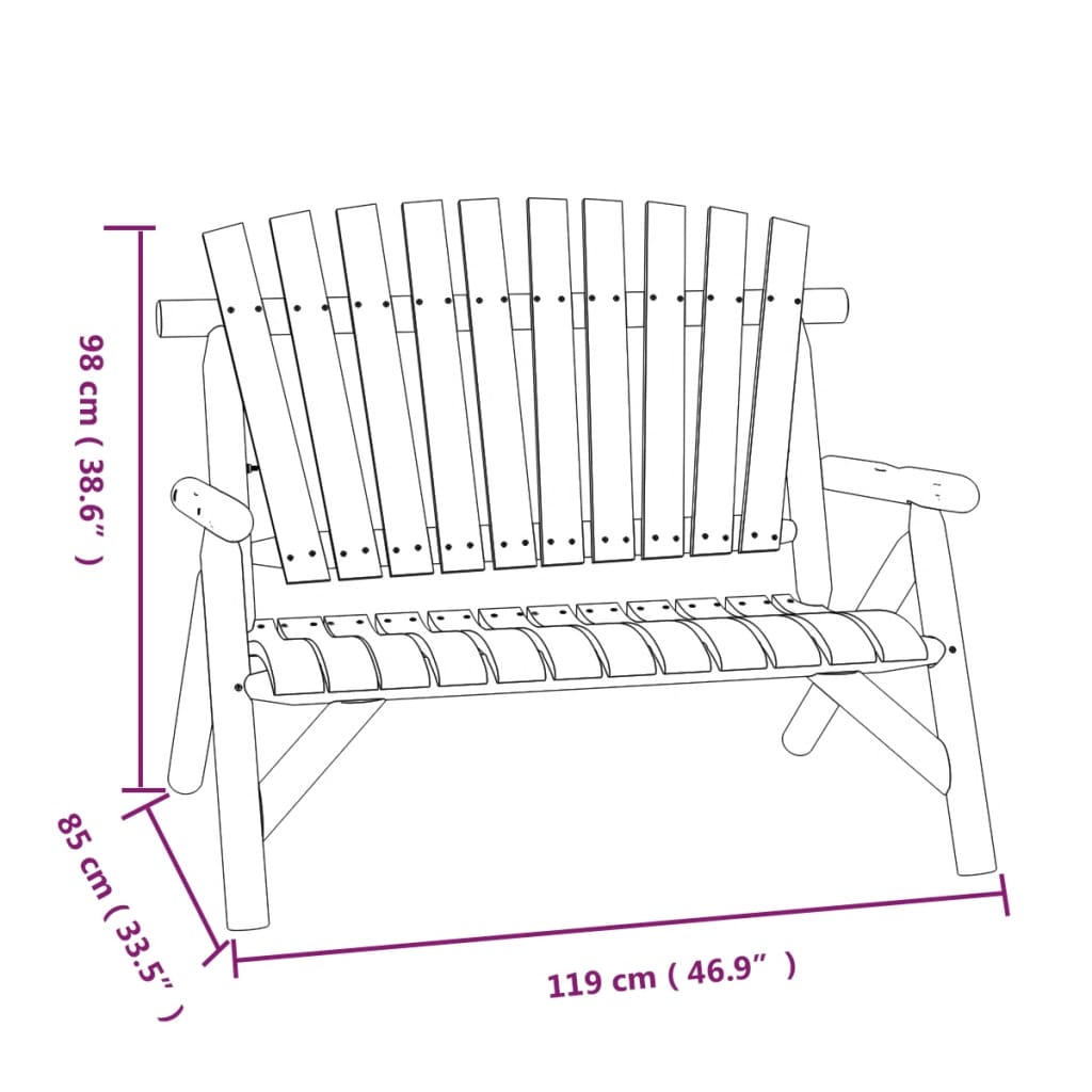 vidaXL 3-dielna záhradná sedacia súprava smrekový masív