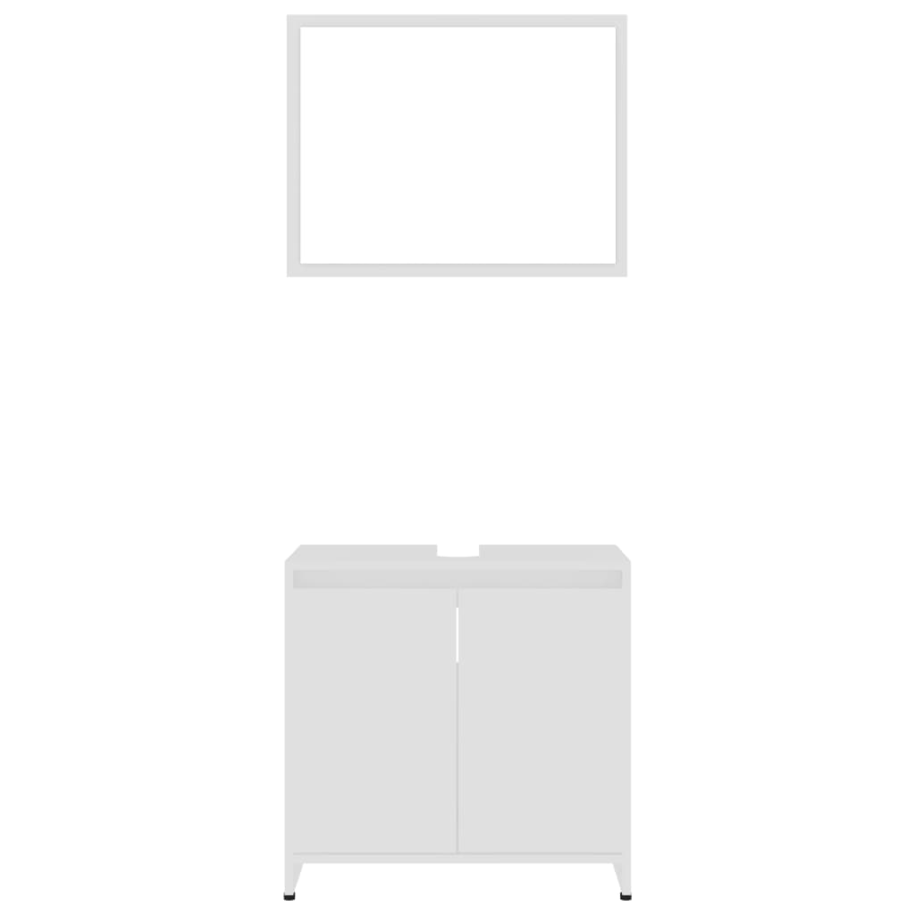 vidaXL Súprava kúpeľňového nábytku, biela, kompozitné drevo