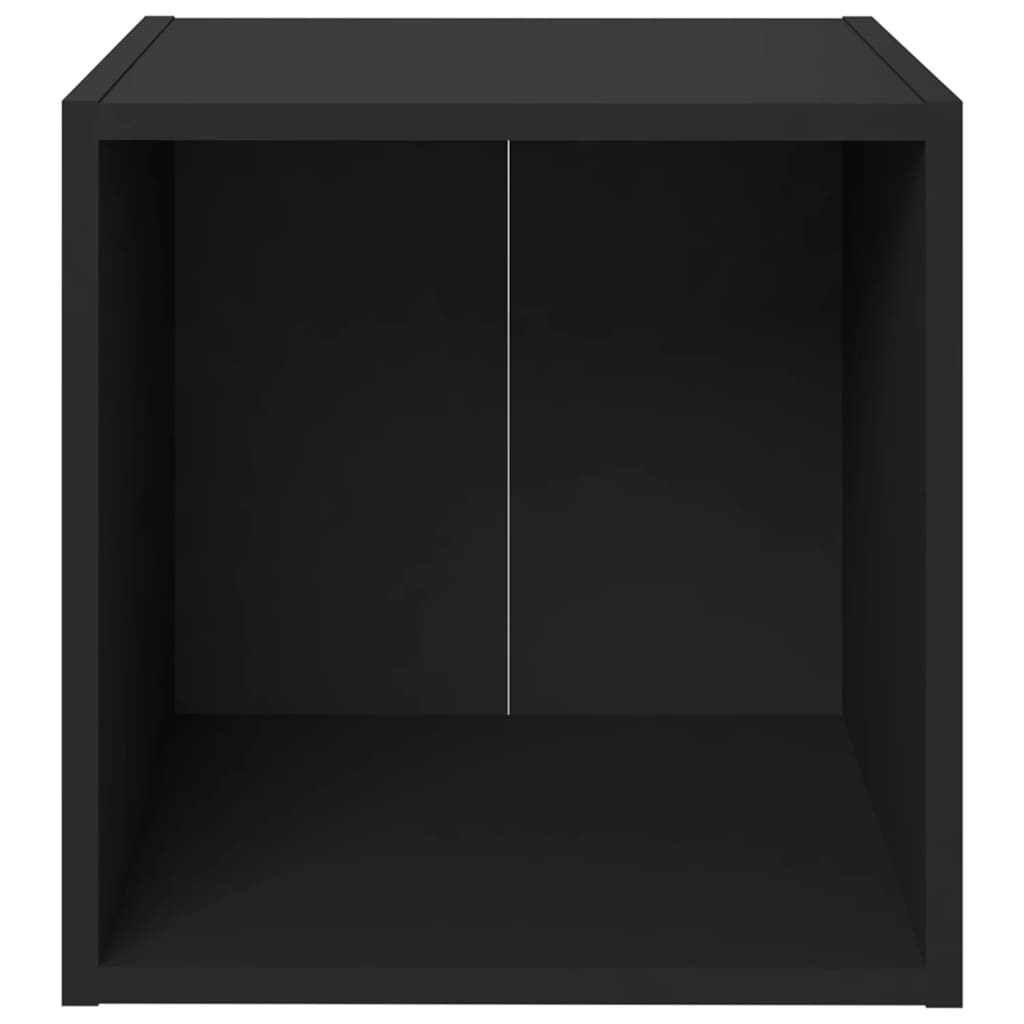 vidaXL TV skrinka čierna 37x35x37 cm drevotrieska