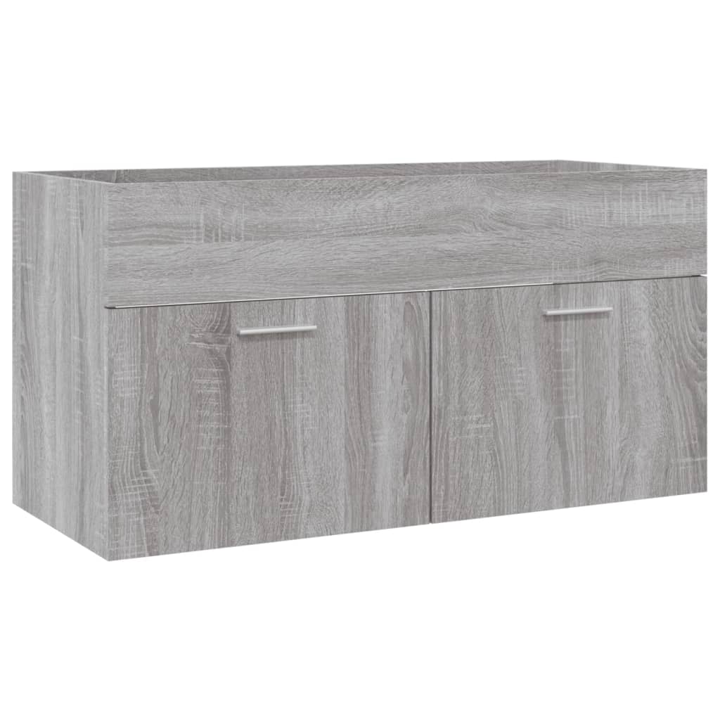 vidaXL 2-dielna sada kúpeľňového nábytku, sivá sonoma kompozitné drevo