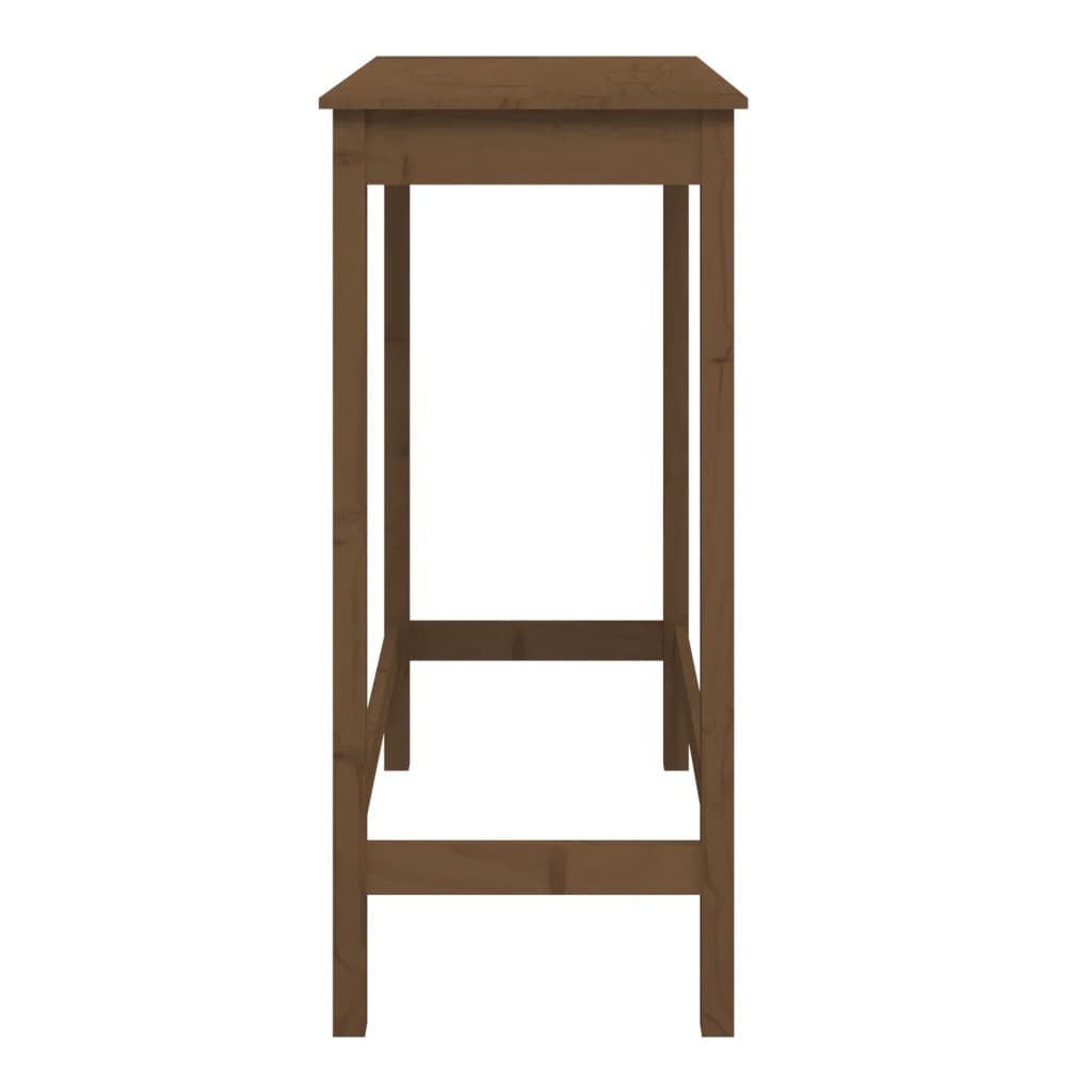 vidaXL Barový stolík medovo-hnedý 100x50x110 cm borovicový masív