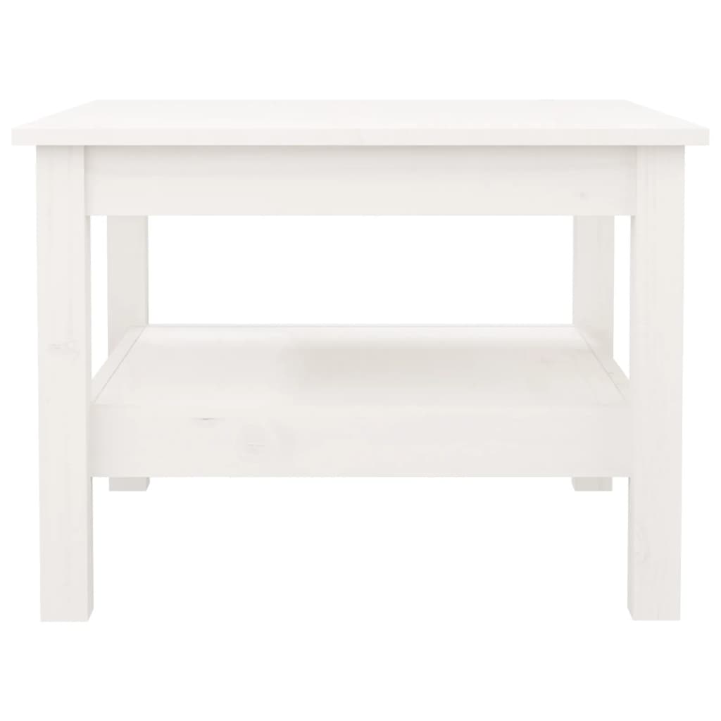 vidaXL Konferenčný stolík biely 55x55x40 cm borovicové drevo