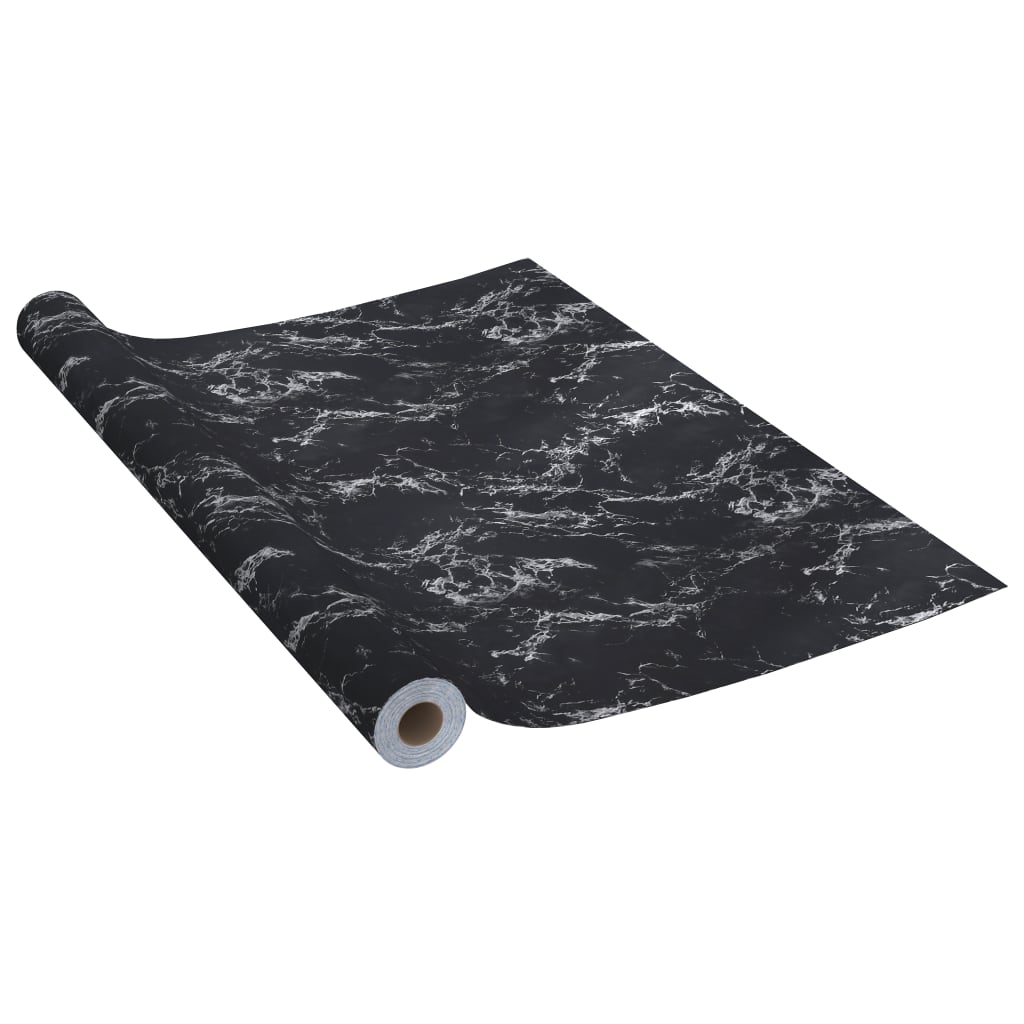 vidaXL Samolepiacia tapeta na nábytok čierny kameň 500x90 cm PVC