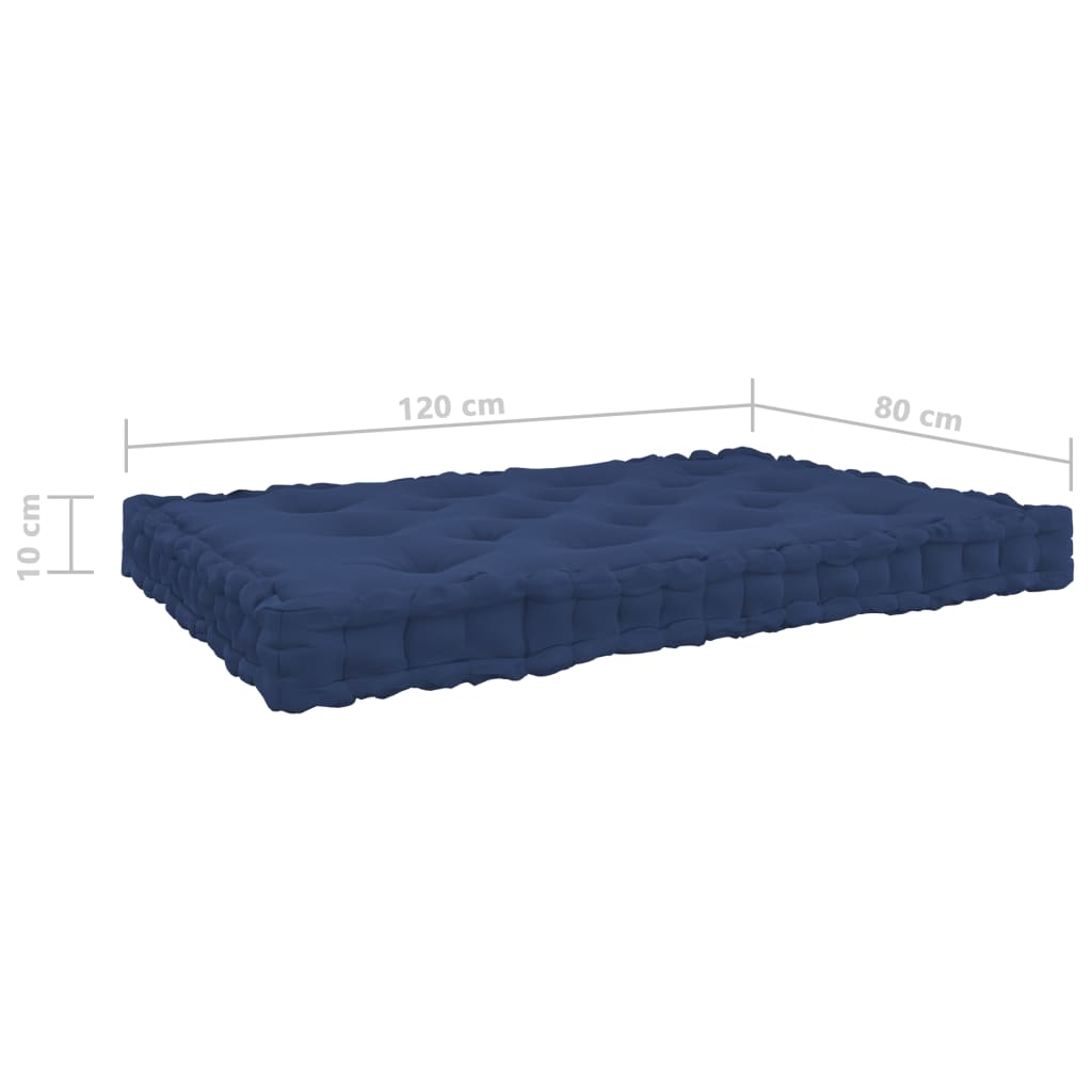 vidaXL Podlahové podložky na paletový nábytok 5 ks bledá námornícka modrá bavlna