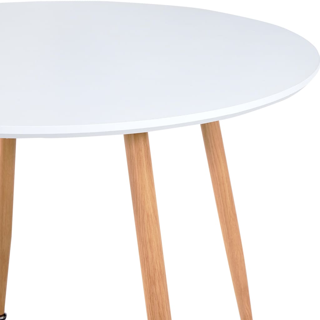 vidaXL Jedálenský stôl biely a dubový 90x73,5 cm MDF
