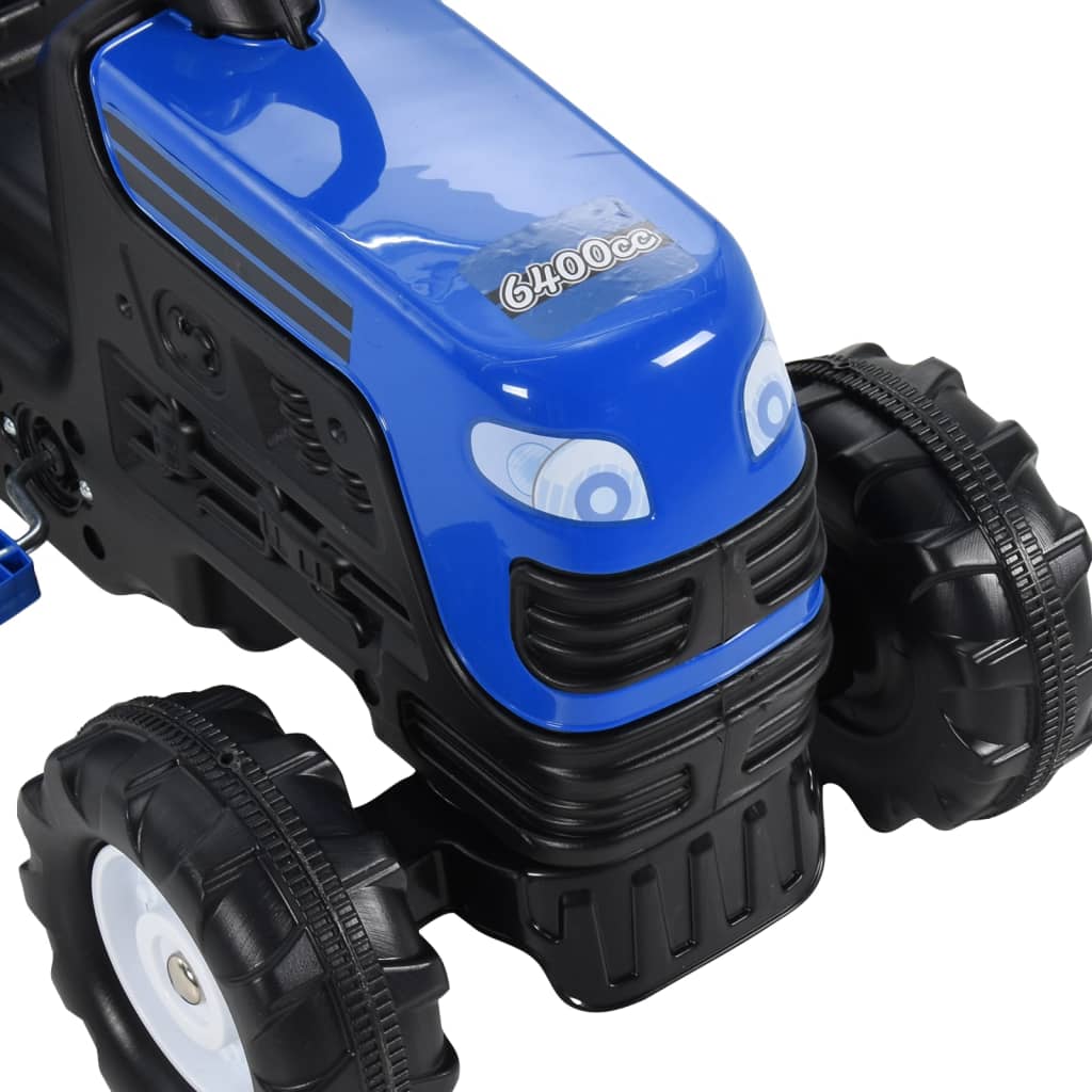 vidaXL Pedálový traktor pre deti modrý