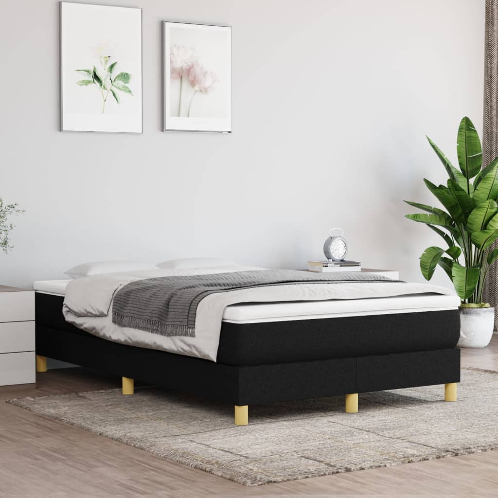 vidaXL Boxspring posteľ s matracom čierny 120x200 cm látka