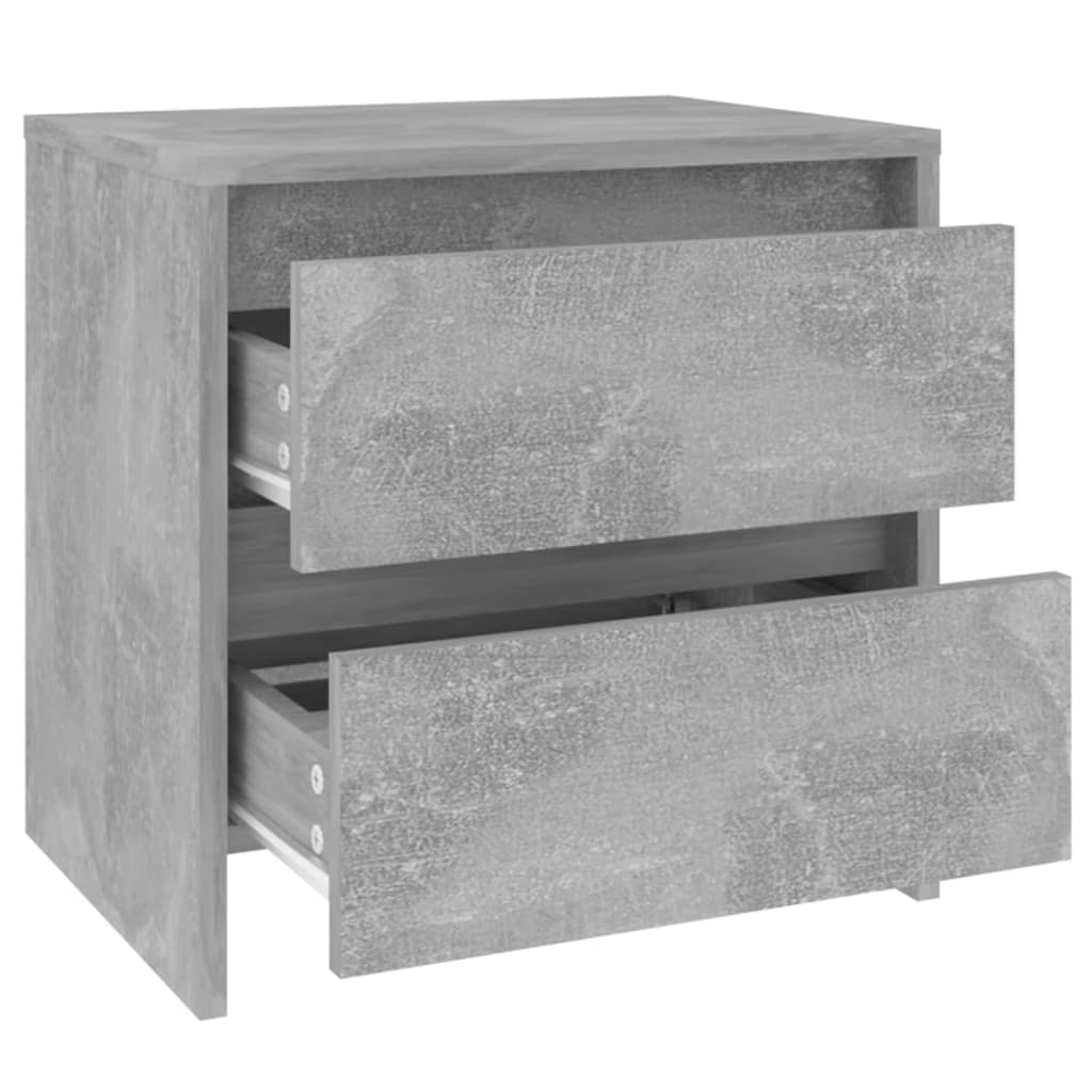 vidaXL Nočné stolíky 2 ks betónový sivý 45x34,5x44,5 cm drevotrieska