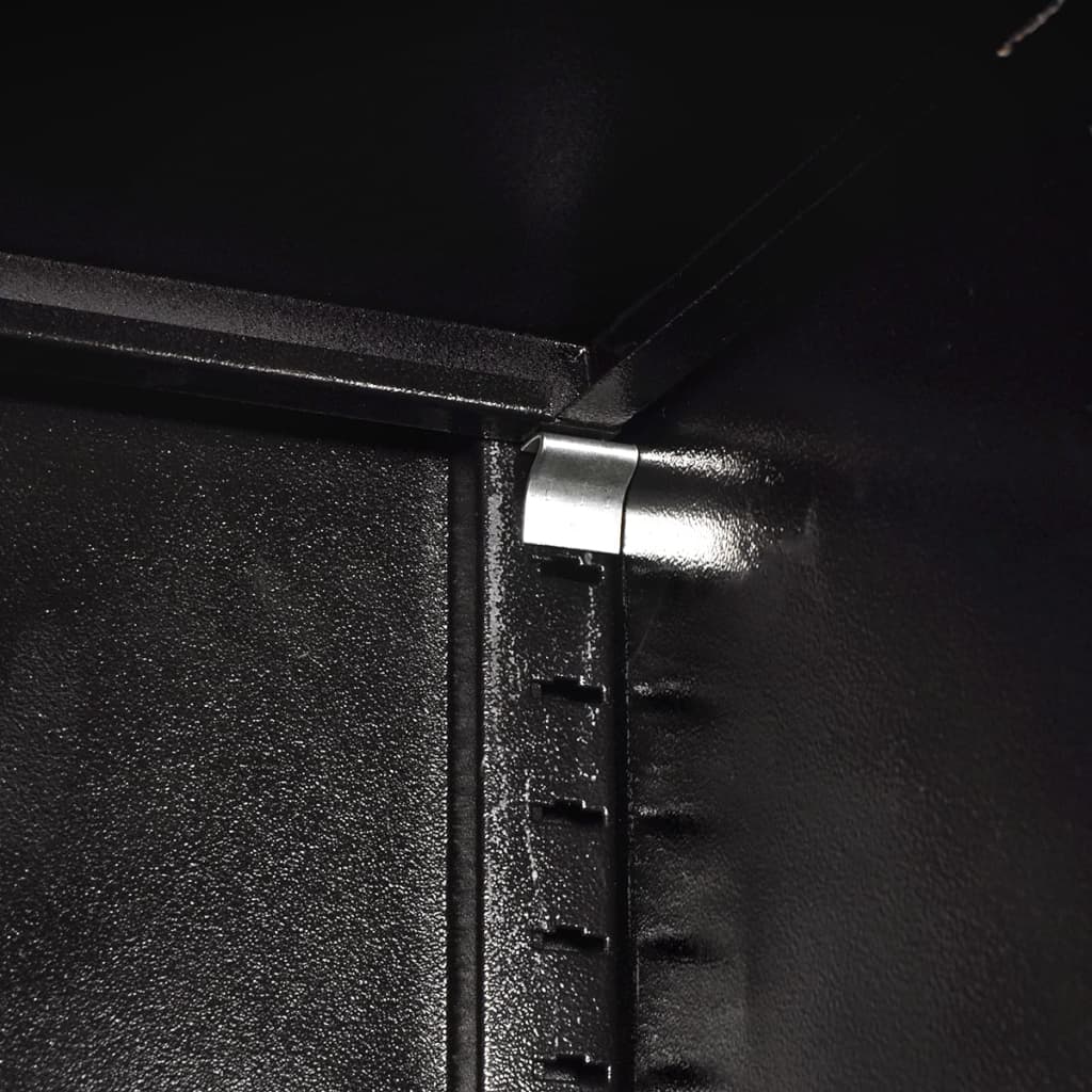 vidaXL Oceľová skriňa na náradie s 2 dverami, 90x40x180 cm, čierno-červená