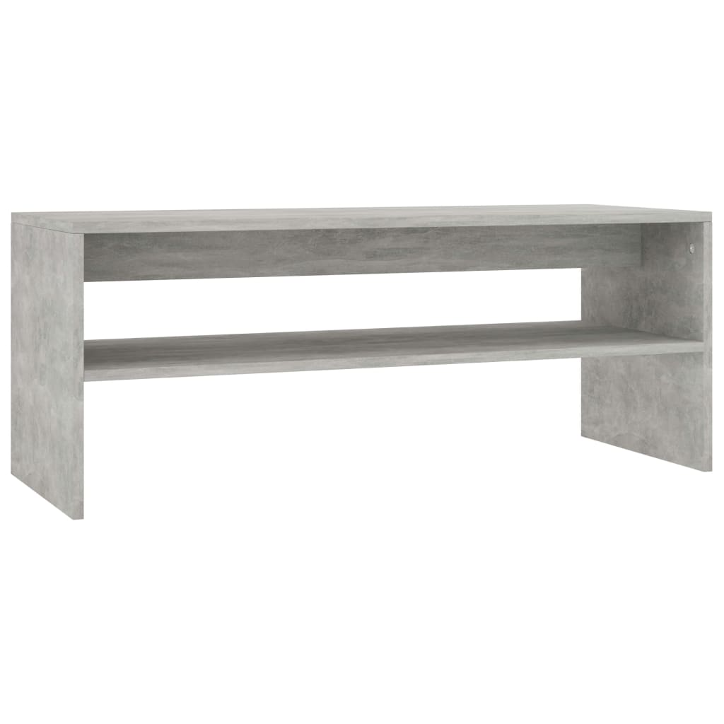 vidaXL Konferenčný stolík, betónovo sivý 100x40x40 cm, drevotrieska