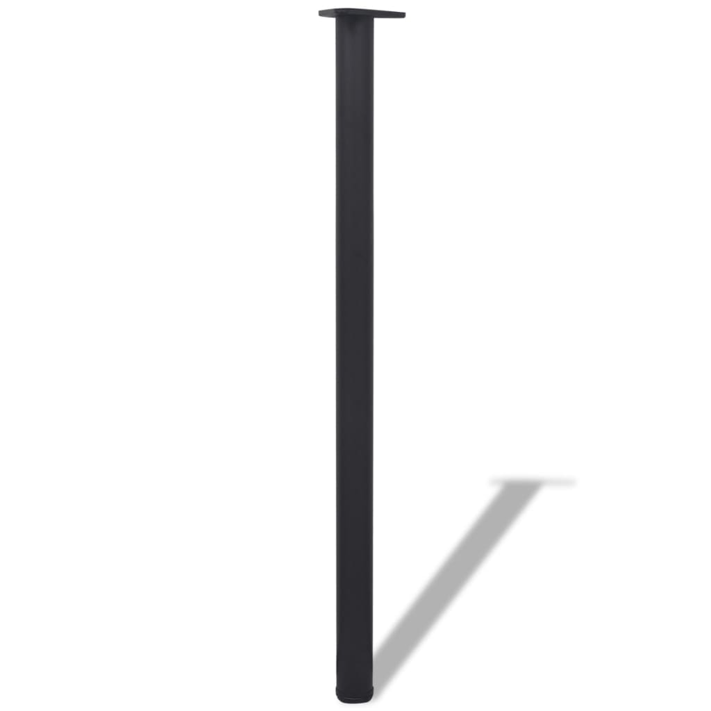 4 výškovo nastaviteľné stolové nohy, čierne, 1100 mm