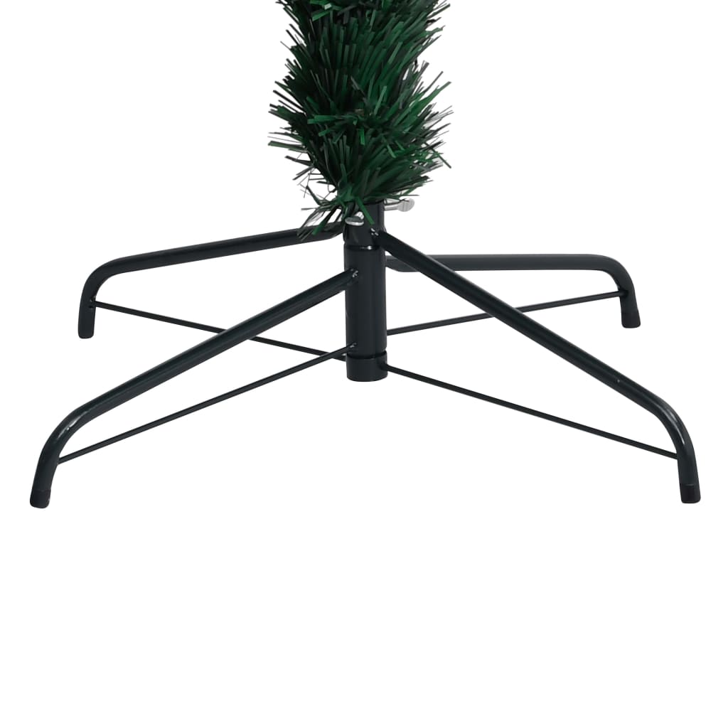 vidaXL Umelý vianočný stromček+stojan, zelený 120 cm, optické vlákno