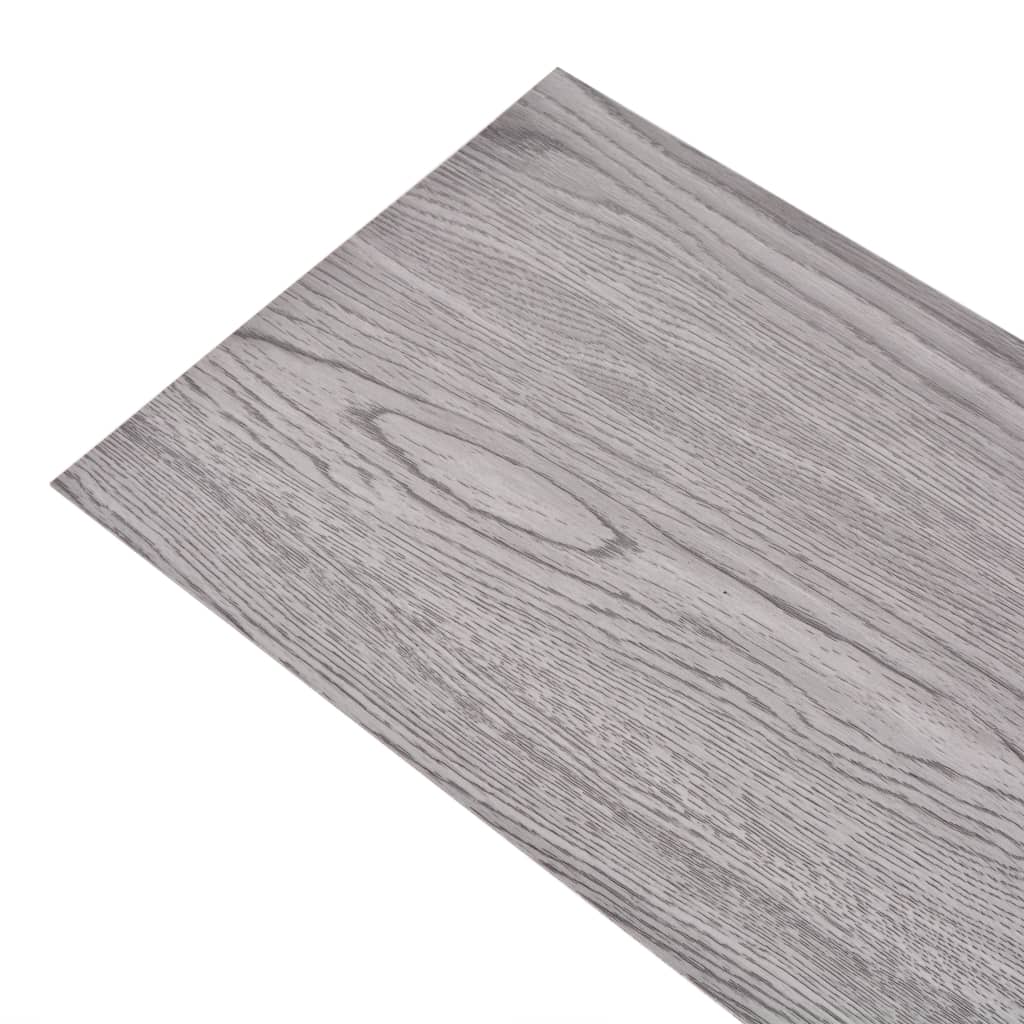 vidaXL Nesamolepiace podlahové dosky, PVC 5,26 m² 2 mm, tmavosivé
