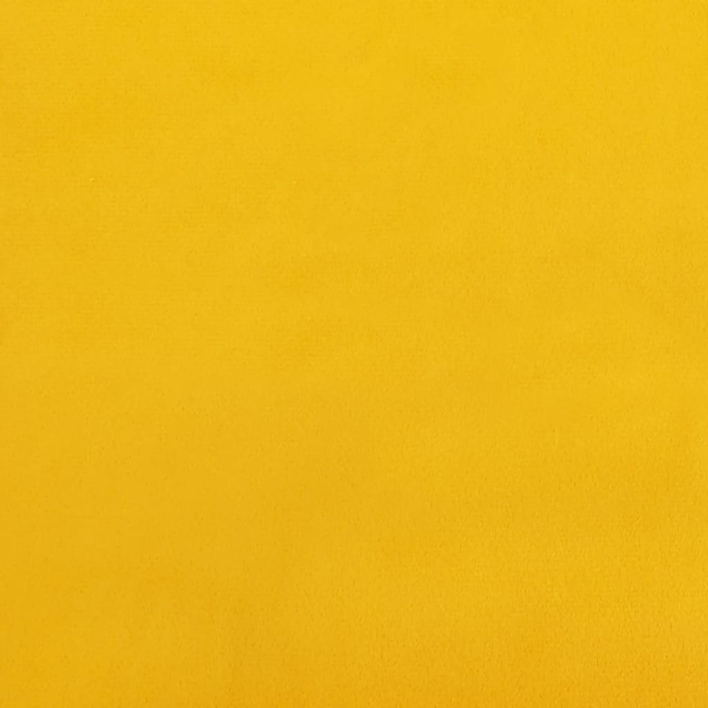 vidaXL Nástenné panely 12 ks žlté 90x15 cm zamat 1,62 m²