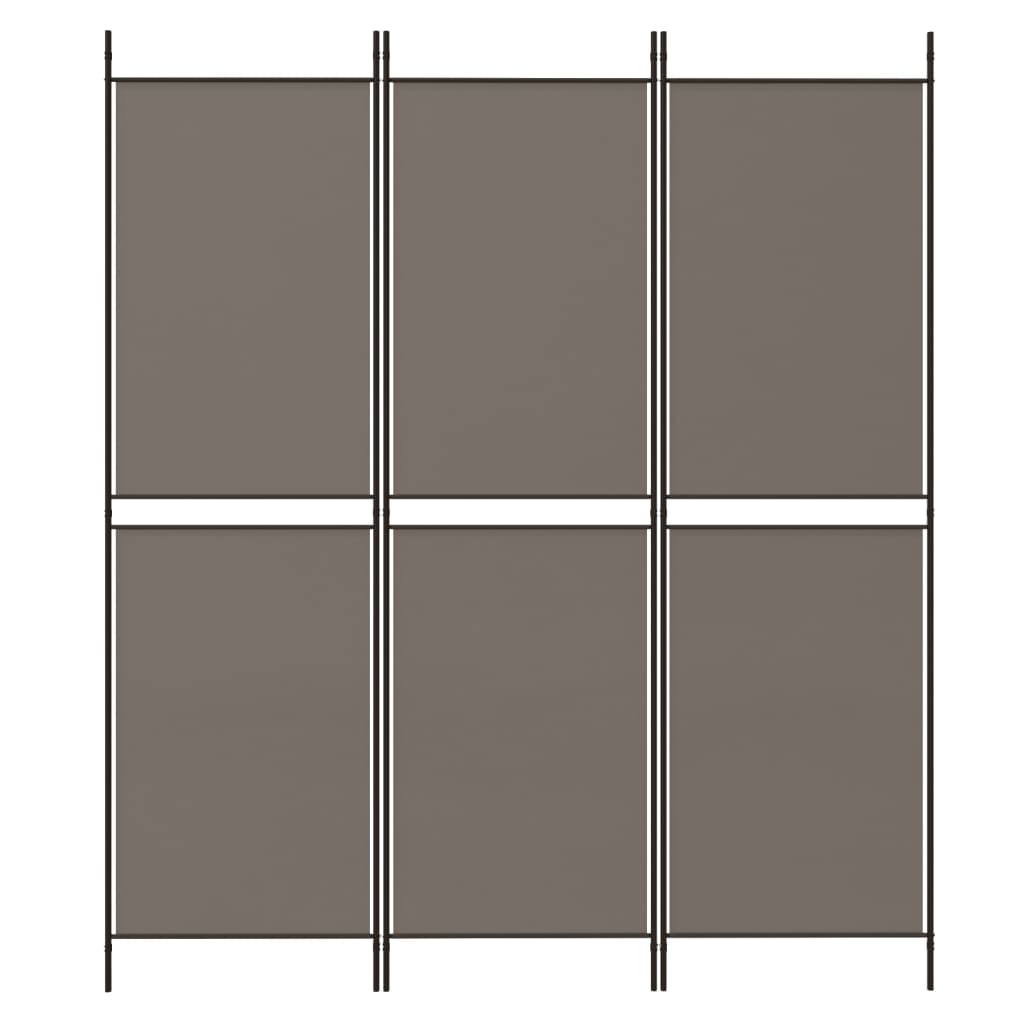 vidaXL 3-panelový paraván antracitový 150x200 cm látka