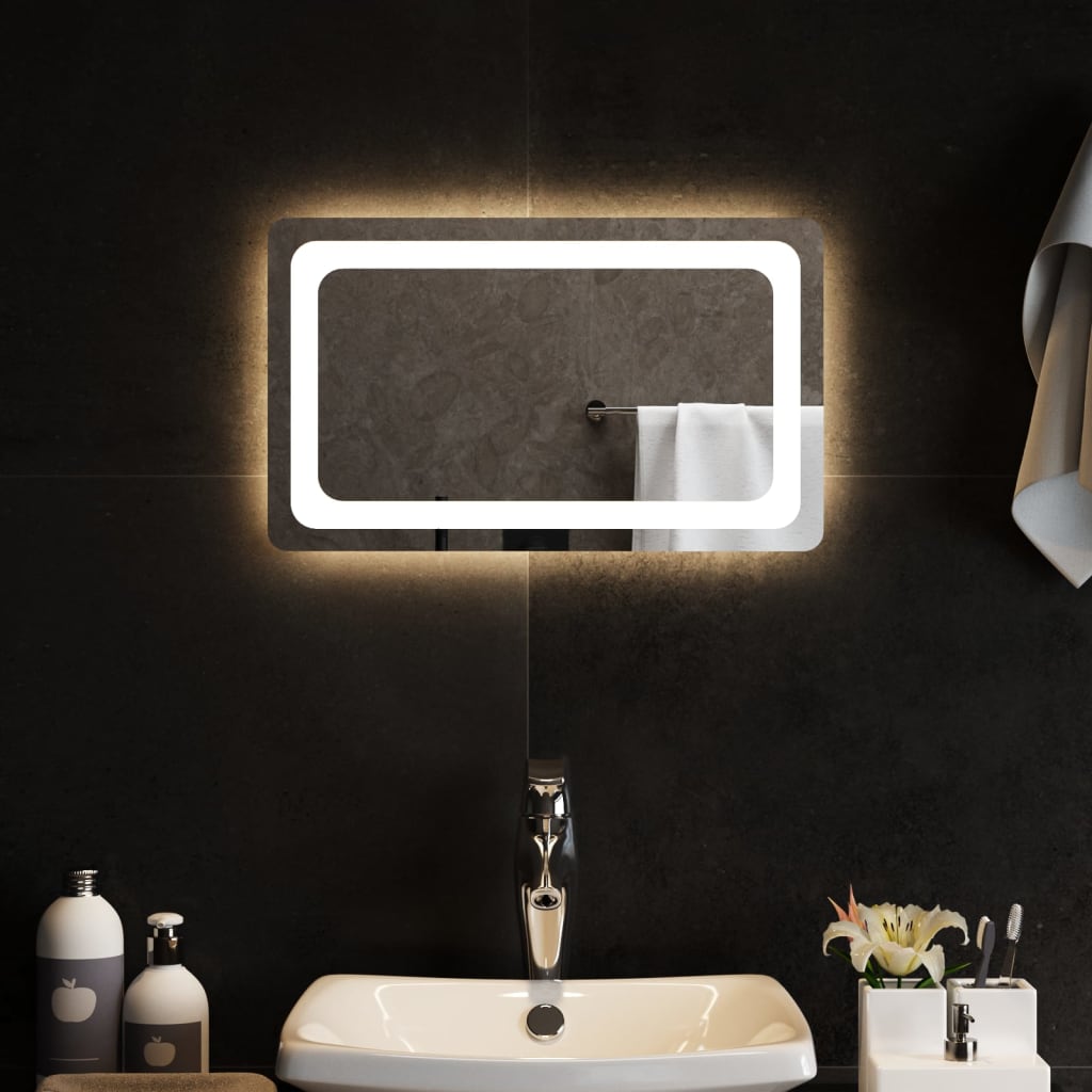 vidaXL LED kúpeľňové zrkadlo 50x30 cm