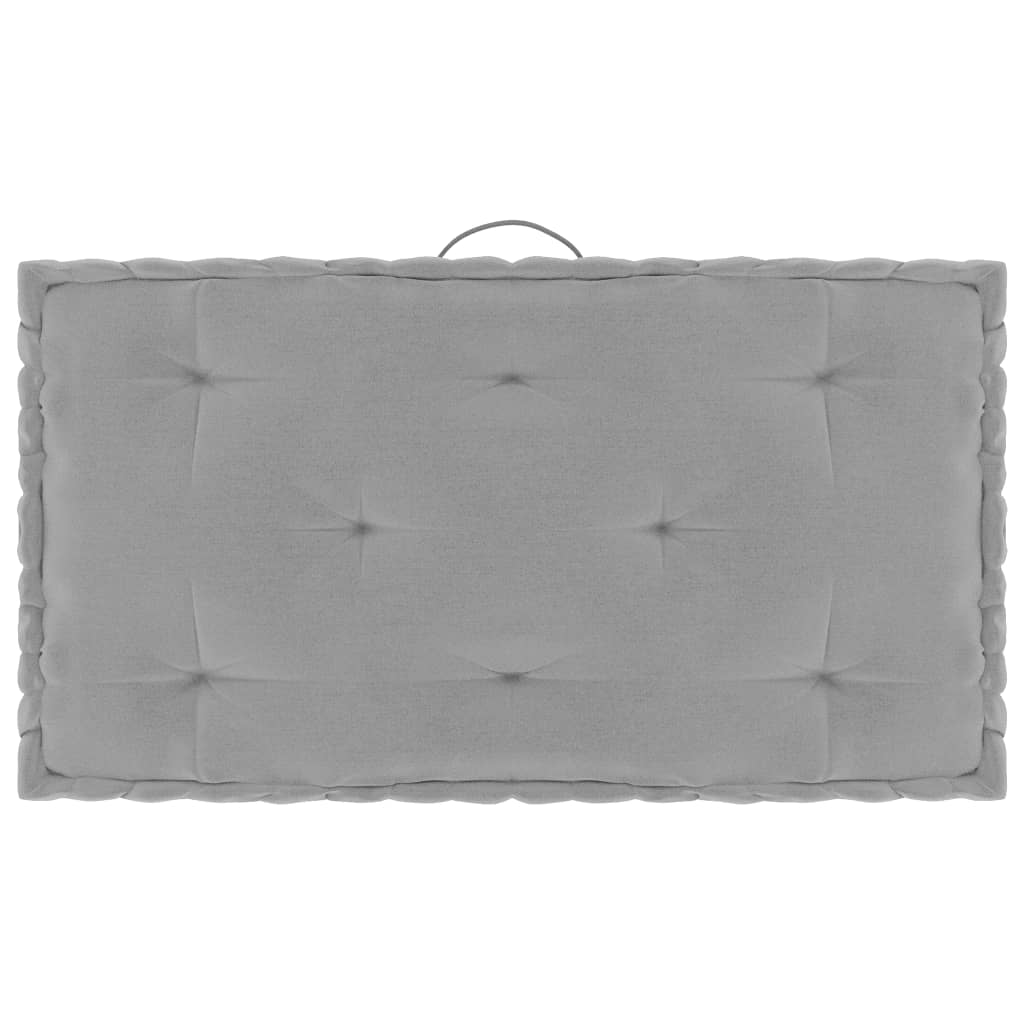 vidaXL Podlahové podložky na paletový nábytok 3 ks sivé bavlna