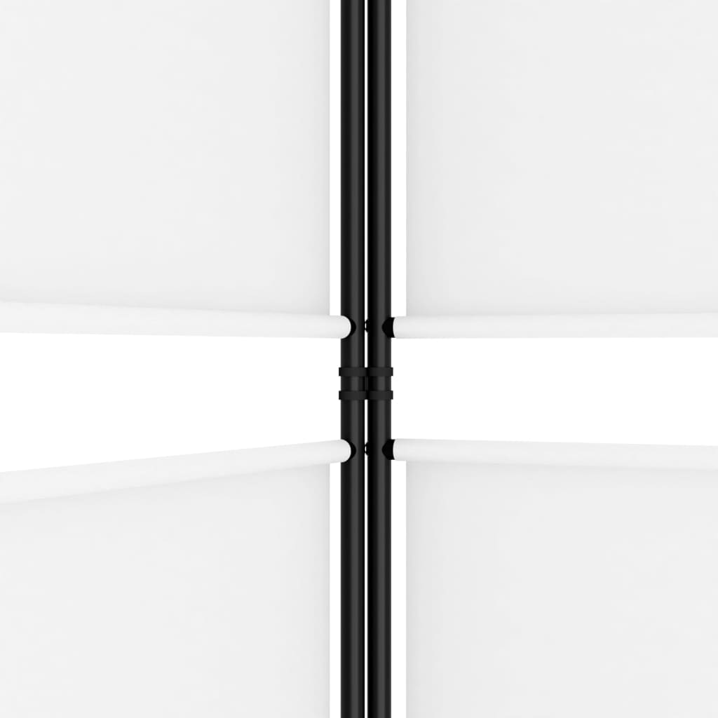vidaXL 5-panelový paraván biely 250x200 cm látkový