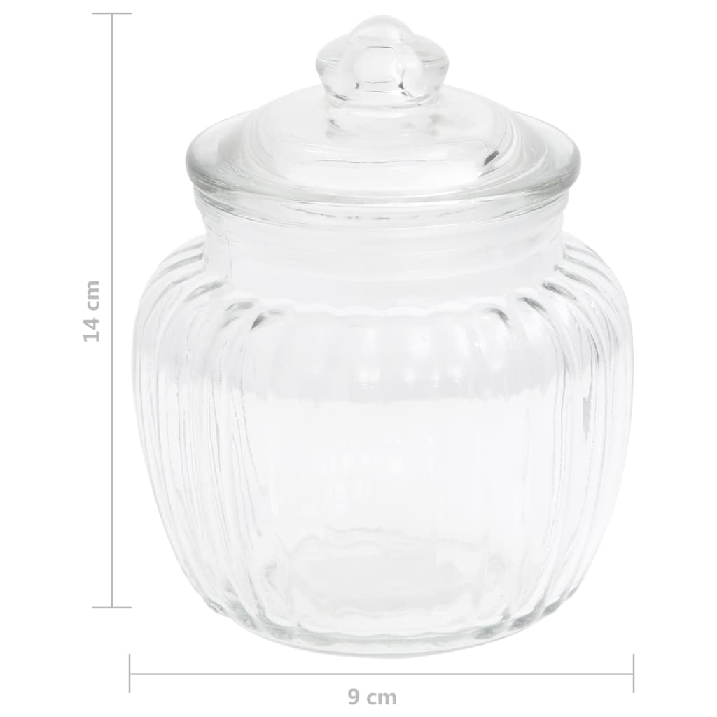 vidaXL Skladovacie poháre 6 ks 500 ml sklo