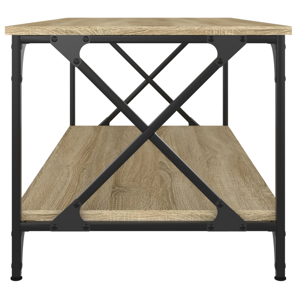 vidaXL Konferenčný stolík dub sonoma 100x50x45cm sprac. drevo a železo