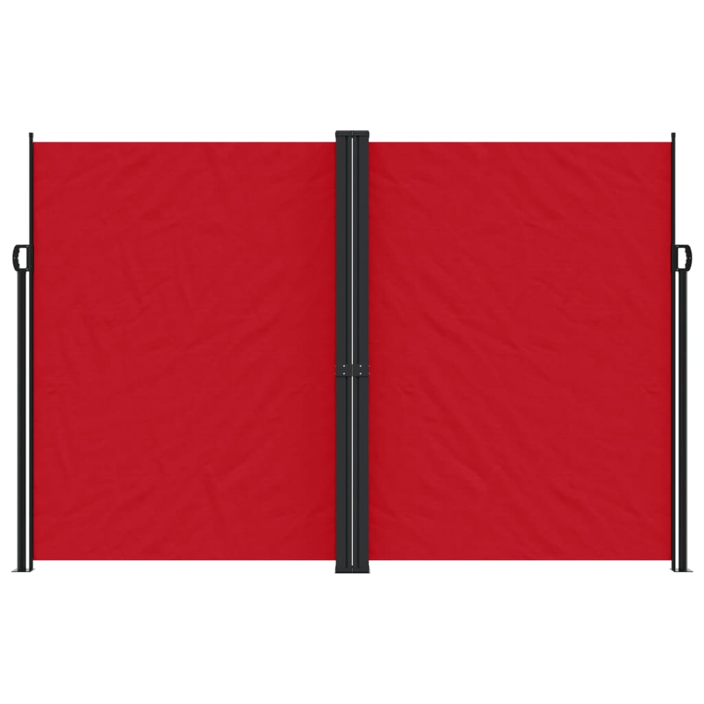 vidaXL Zaťahovacia bočná markíza, červená 220x1000 cm