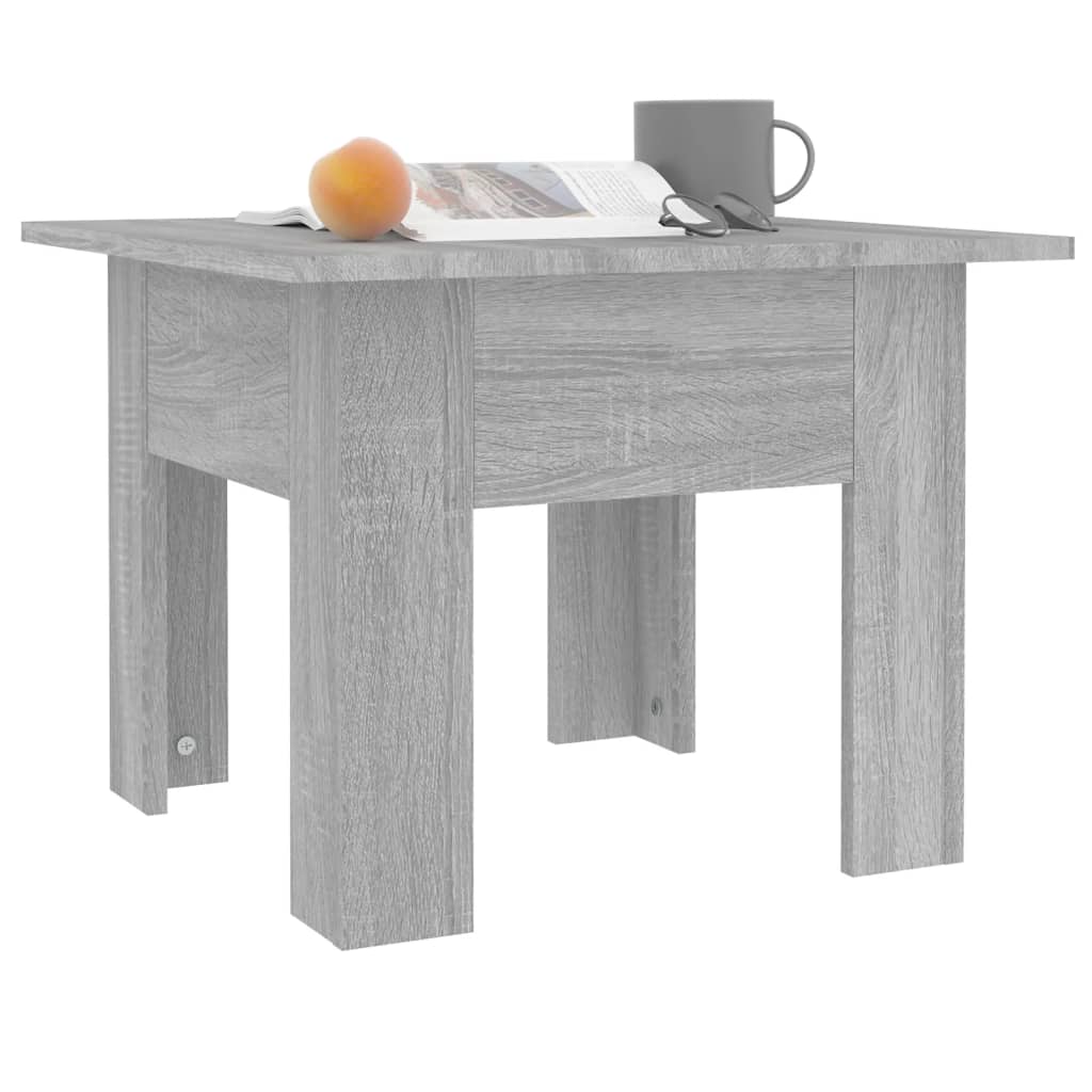 vidaXL Konferenčný stolík sivý sonoma 55x55x42 cm drevotrieska