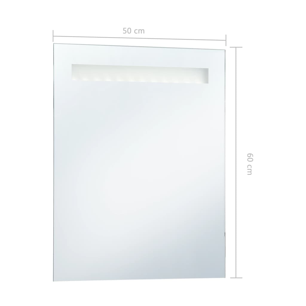 vidaXL Kúpeľňové nástenné zrkadlo s LED osvetlením 50x60 cm