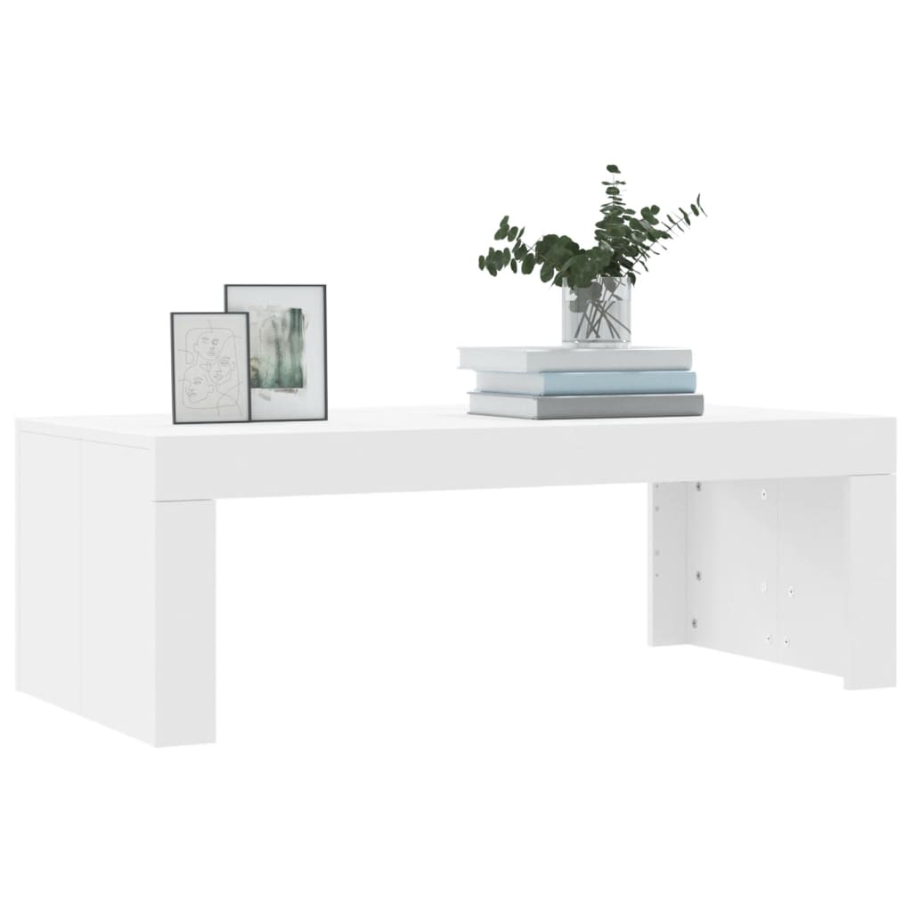 vidaXL Konferenčný stolík biely 102x50x36 cm kompozitné drevo