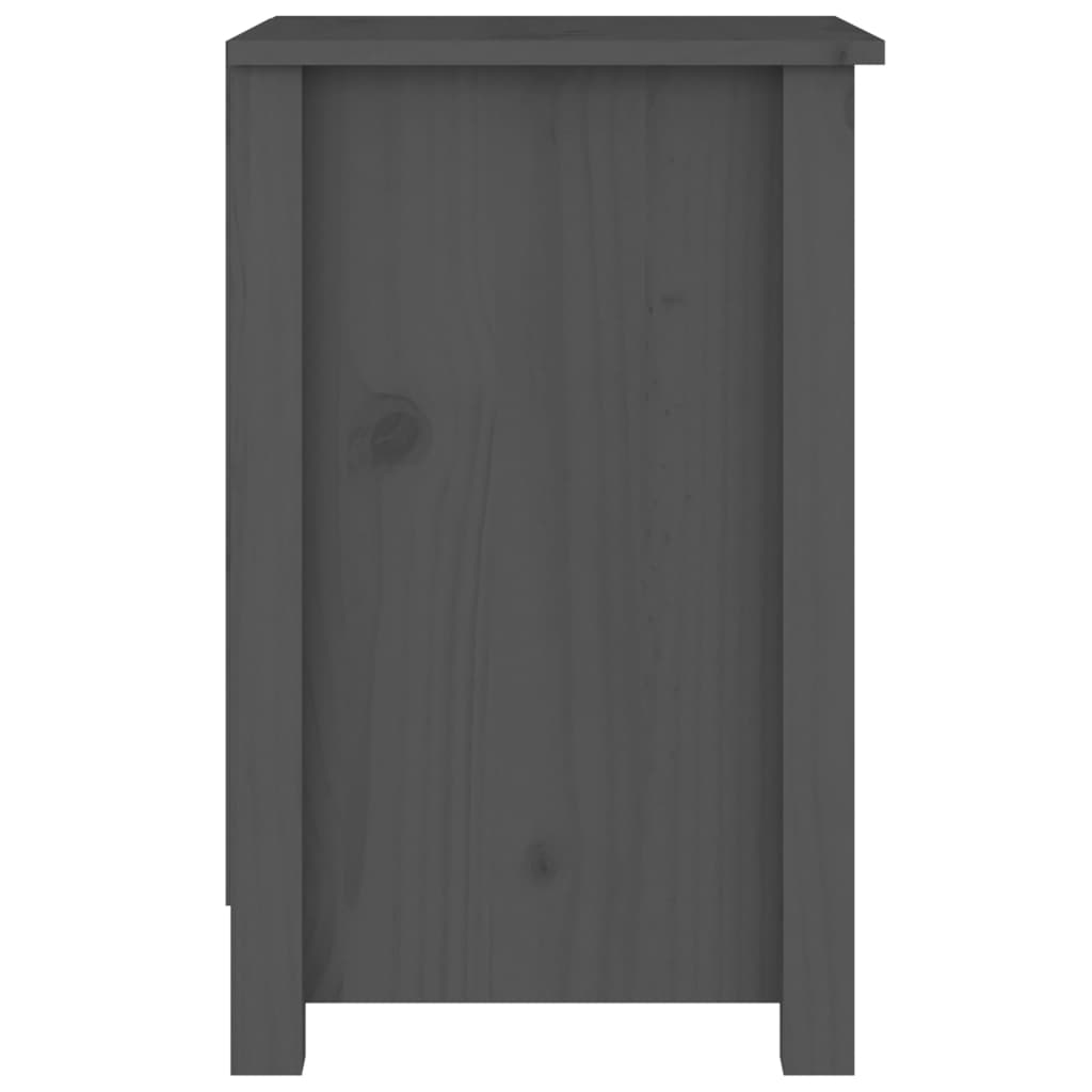 vidaXL Nočný stolík sivý 40x35x55 cm borovicový masív