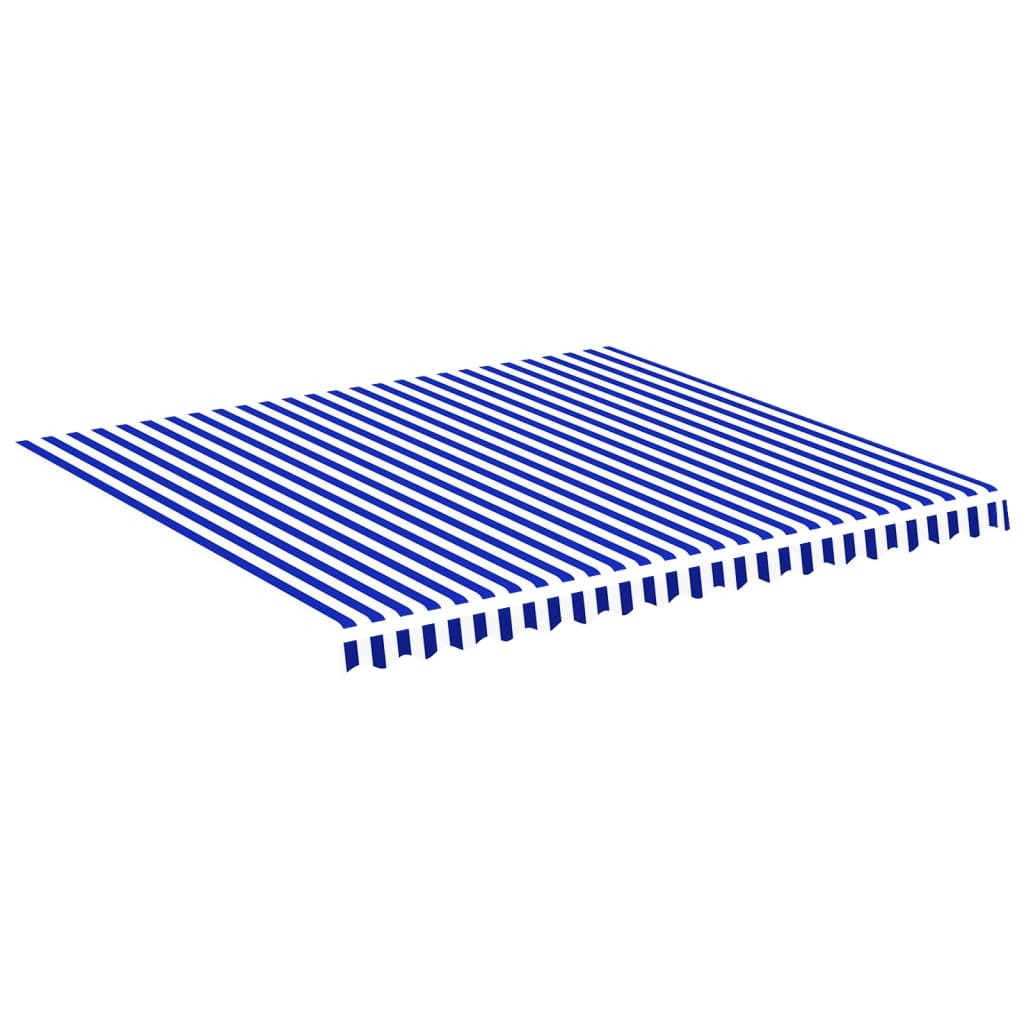 vidaXL Náhradná látka na markízu modro-biela 4x3,5 m