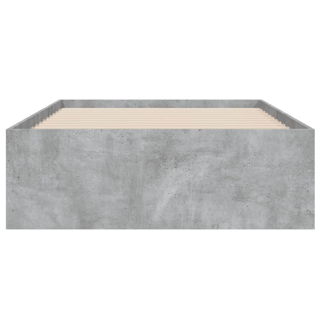 vidaXL Posteľný rám so zásuvkami betónovosivý 75x190 cm kompozit.drevo