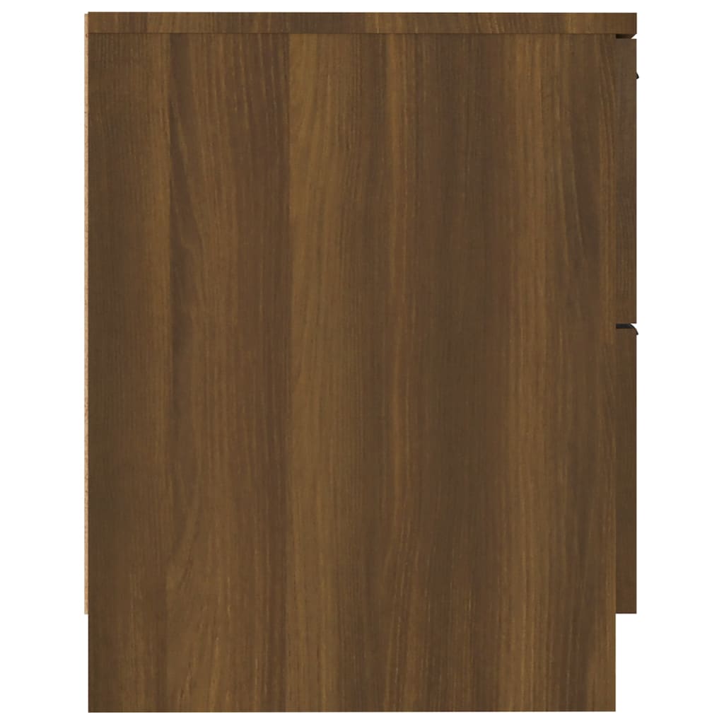 vidaXL Nočný stolík hnedý dub spracované drevo